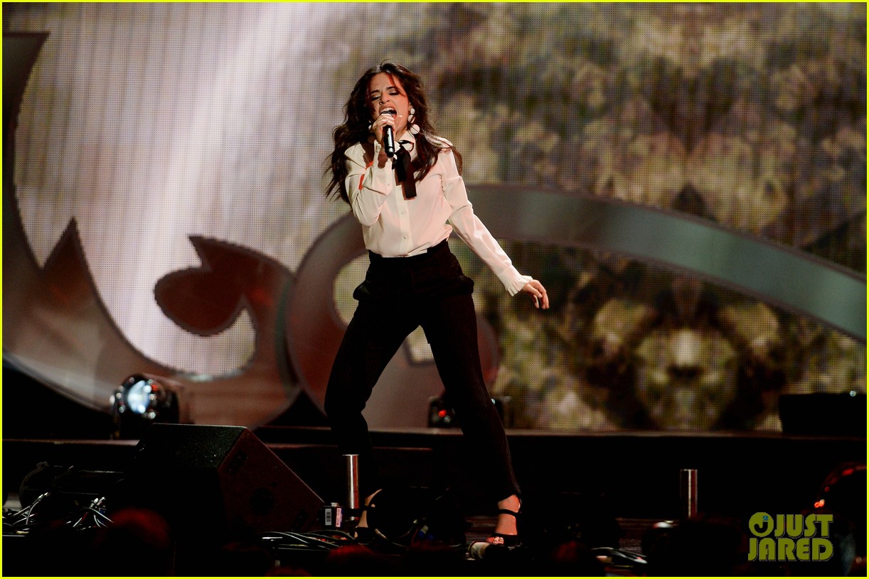 camila cabello works it out at iheartradio fiesta latina 113982705