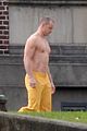 james mcavoy goes shirtless on set of glass 05