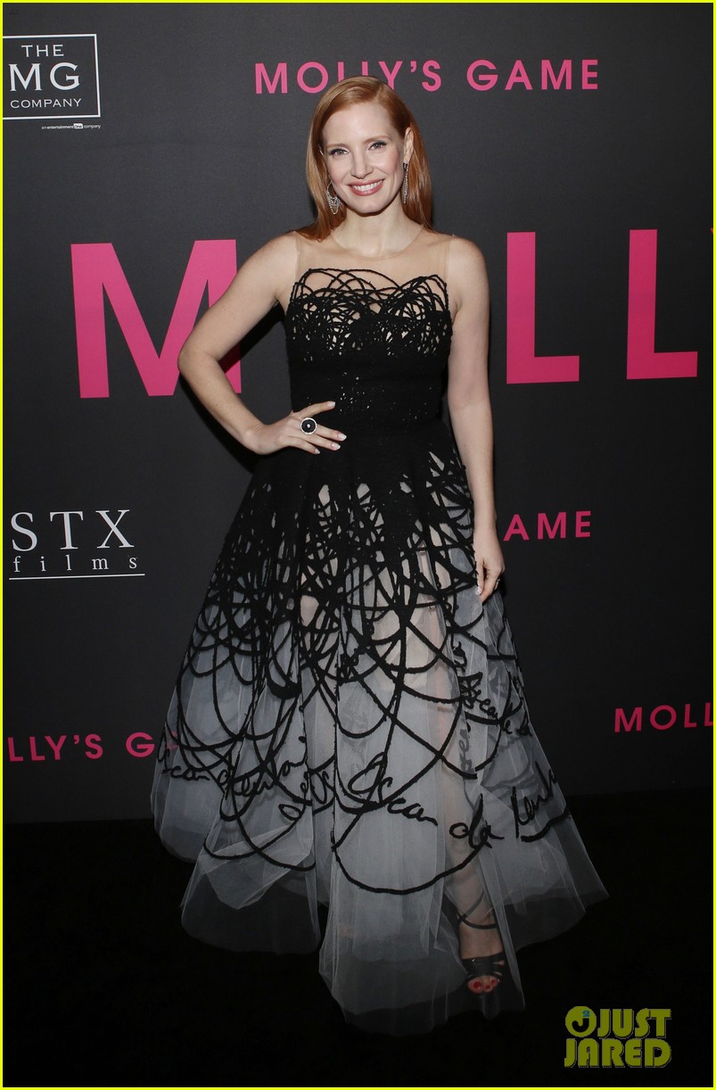 jessica chastain gets support from real life molly bloom at mollys game new york 024001293