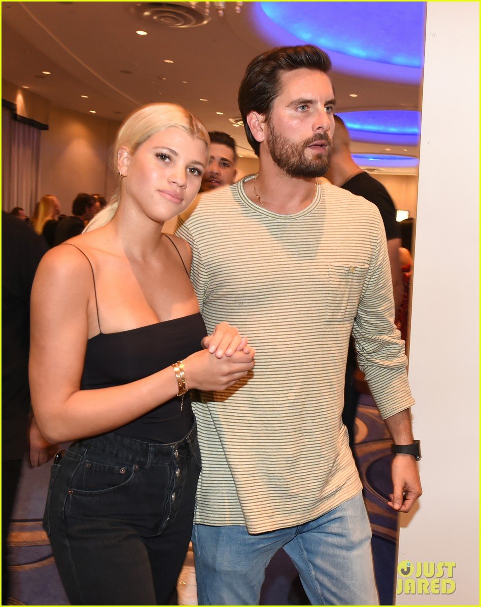 Scott Disick Cuddles Up to Girlfriend Sofia Richie at Art Basel Event