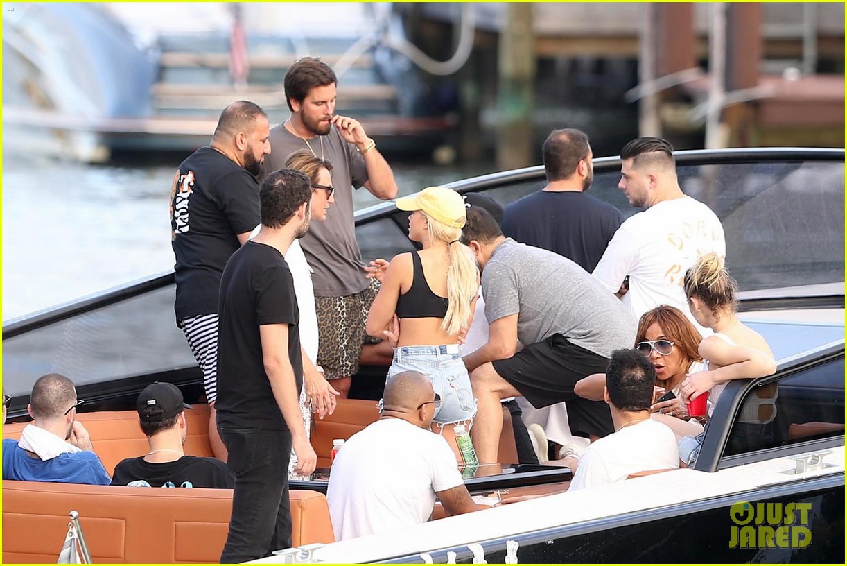 Scott Disick Cuddles Up to Girlfriend Sofia Richie at Art Basel Event