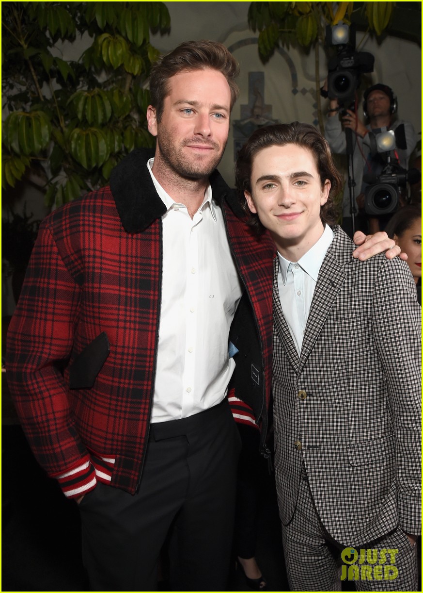 armie hammer timothee chalamet buddy up for qg men of the year party 023998895