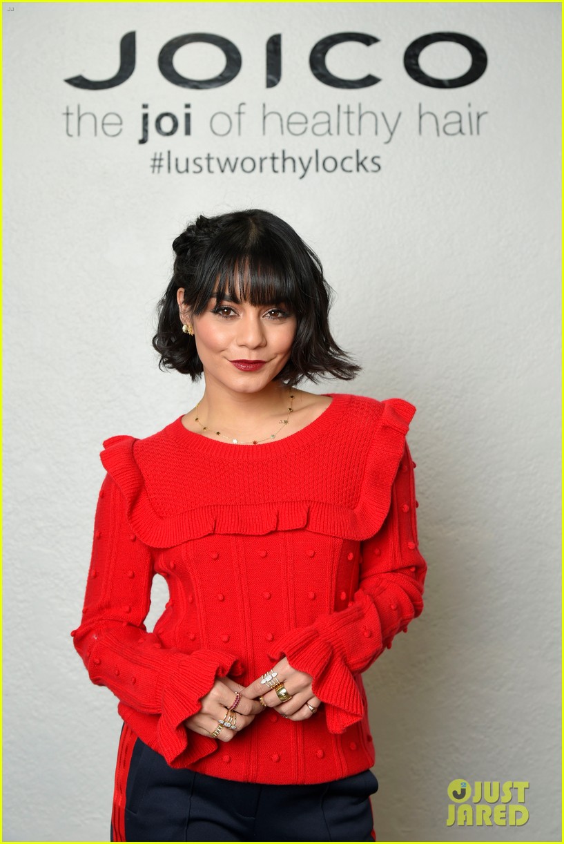 vanessa hudgens shows off new holiday look with joicos hair shake 19
