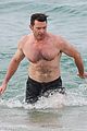 hugh jackman goes shirtless at the beach with his hot trainer 21