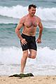 hugh jackman goes shirtless at the beach with his hot trainer 42