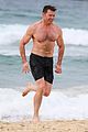 hugh jackman goes shirtless at the beach with his hot trainer 45