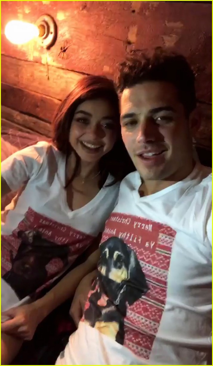 Sarah Hyland Spends Christmas with Boyfriend Wells Adams & His Family