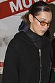 bella hadid sports black leather pants and white boots while out in nyc 02