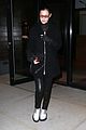 bella hadid sports black leather pants and white boots while out in nyc 07