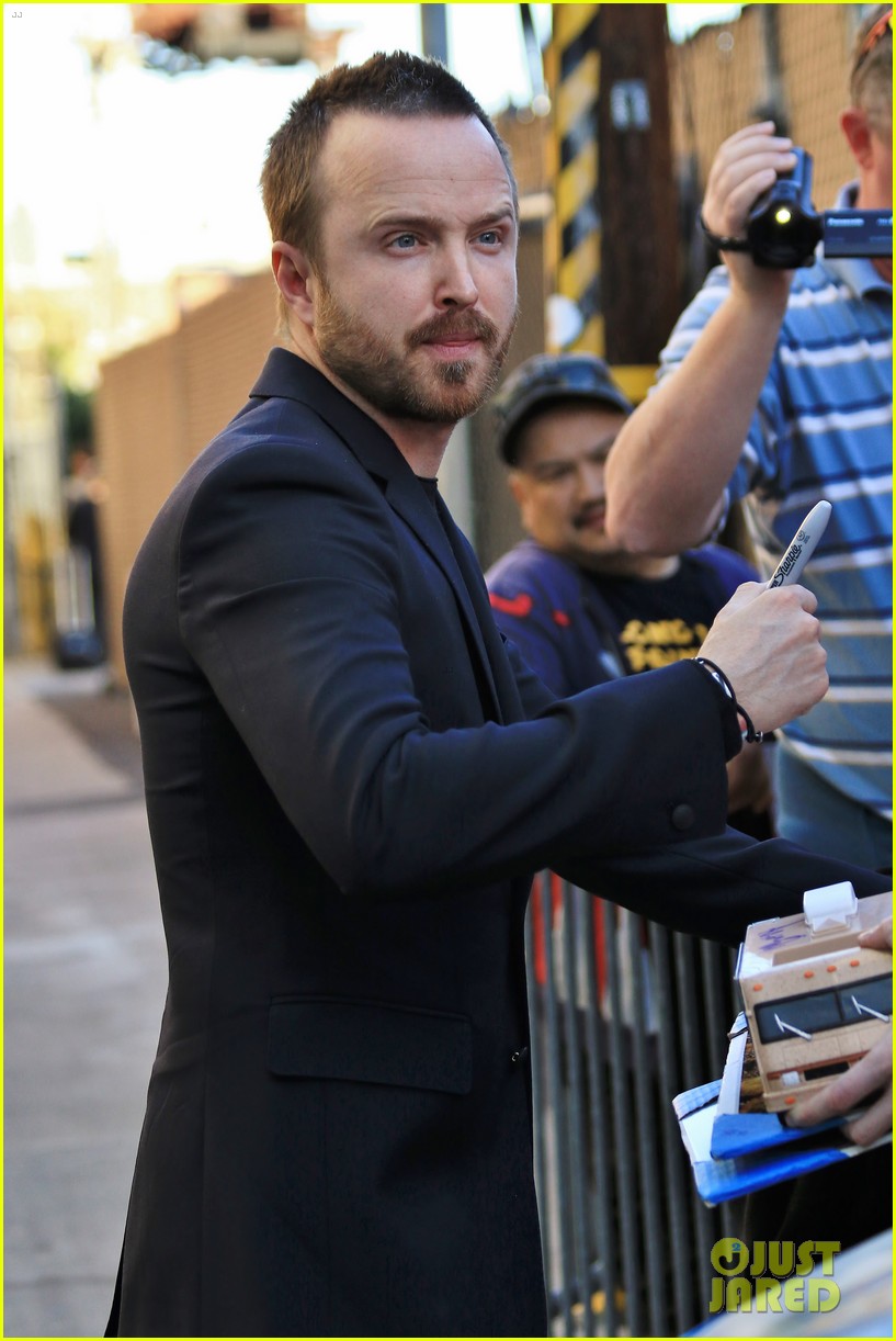 aaron paul tells jimmy kimmel his baby girl is due any minute now 074020521