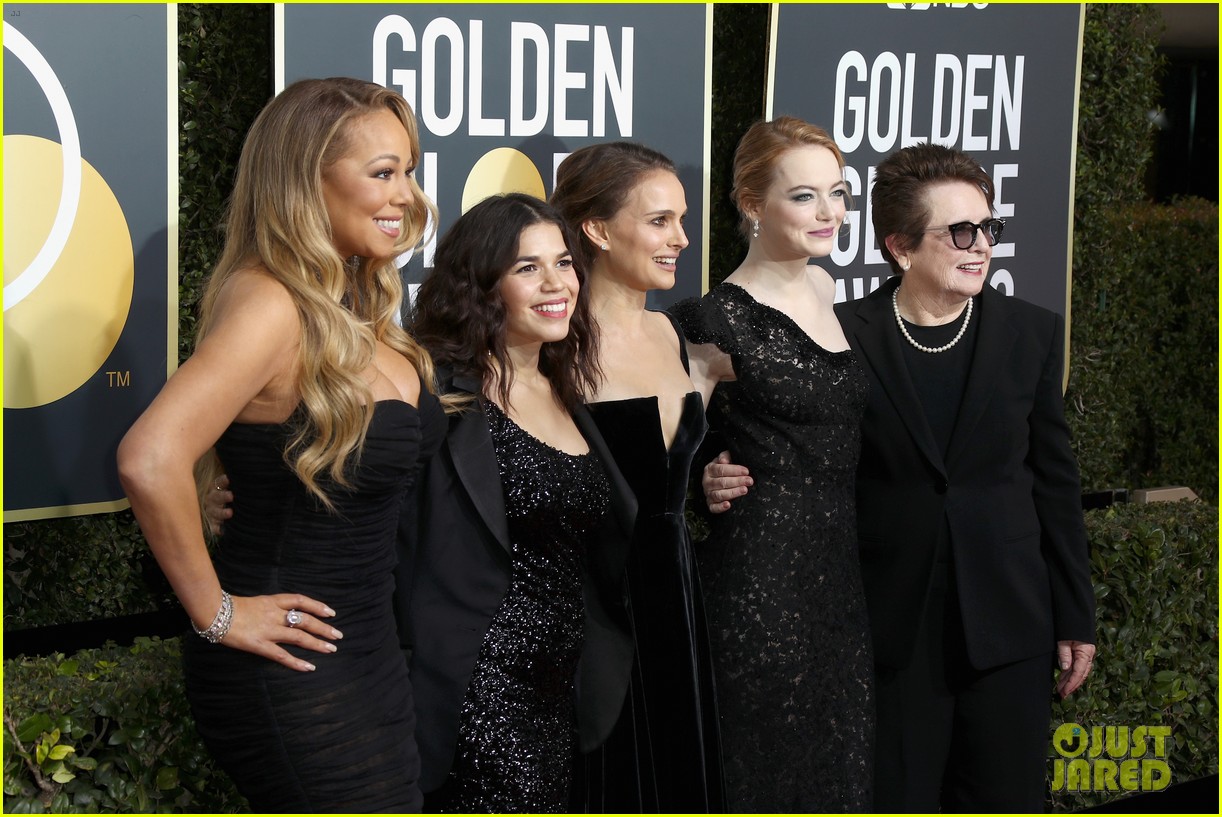 Natalie Portman & Pregnant America Ferrera Stun at Golden Globes 2018