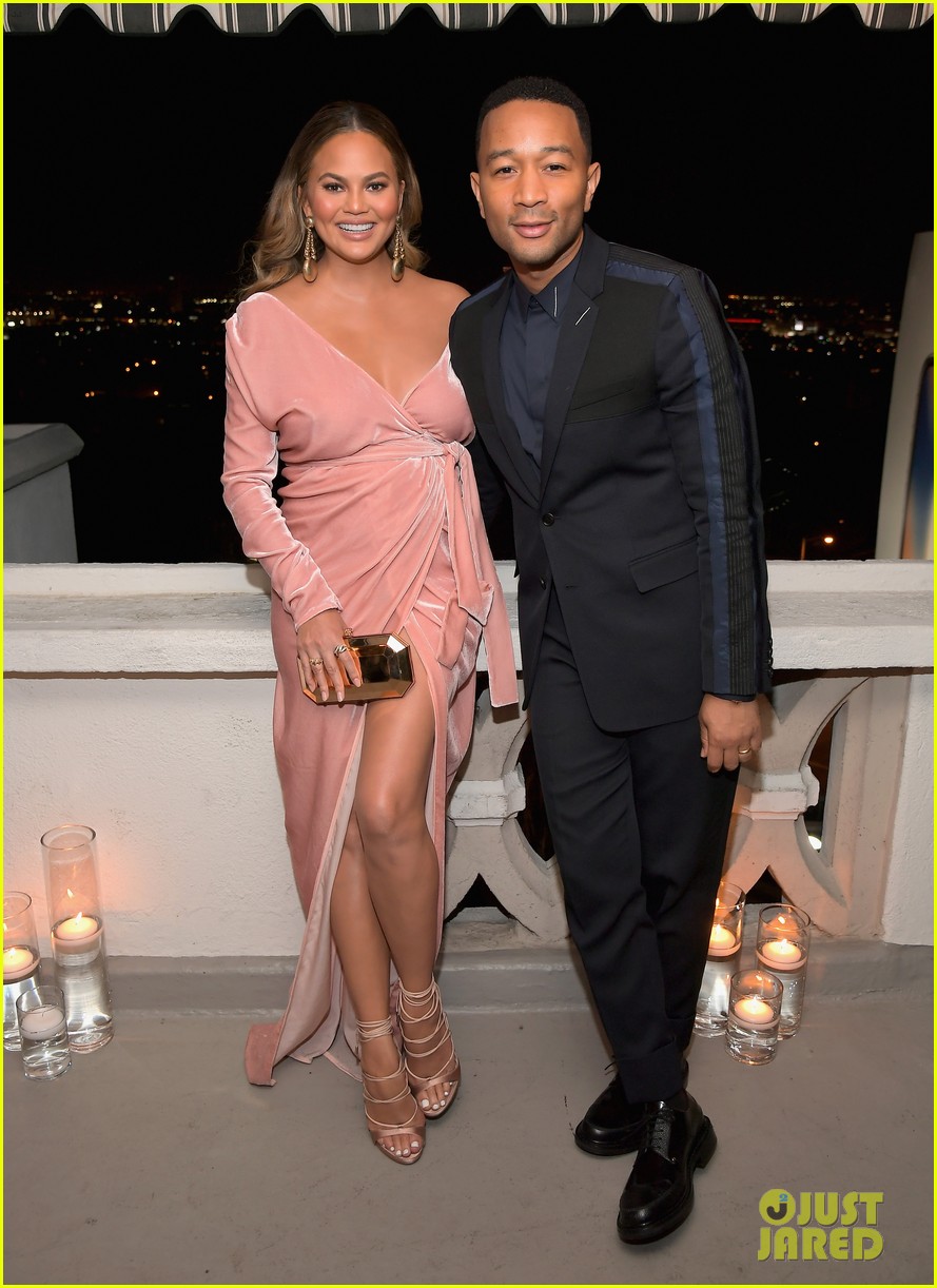 John Legend Helps Chrissy Teigen Put on Spandex Leggings Over Her Baby