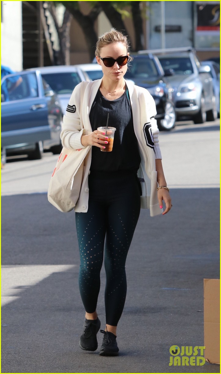 olivia wilde kicks off her day at the gym 124034192