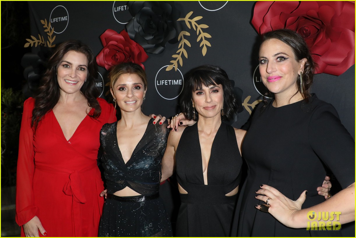 constance zimmer shiri appleby celebrate unreal mary kills people at anti valentines bash 414032895