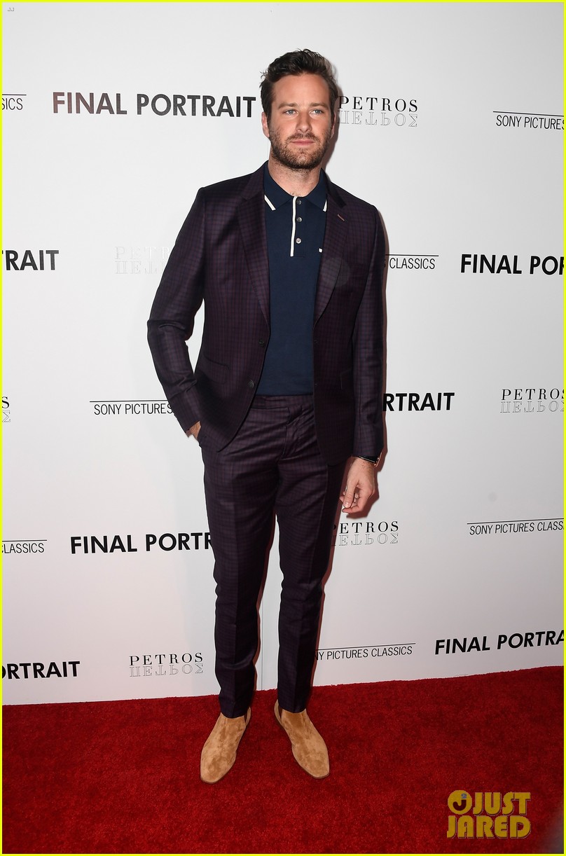 Armie Hammer & Elizabeth Chambers Couple Up at 'Final Portrait