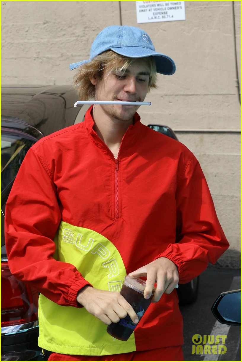 Justin Bieber Steps Out in Matching Pants & Jacket After His Minor Car