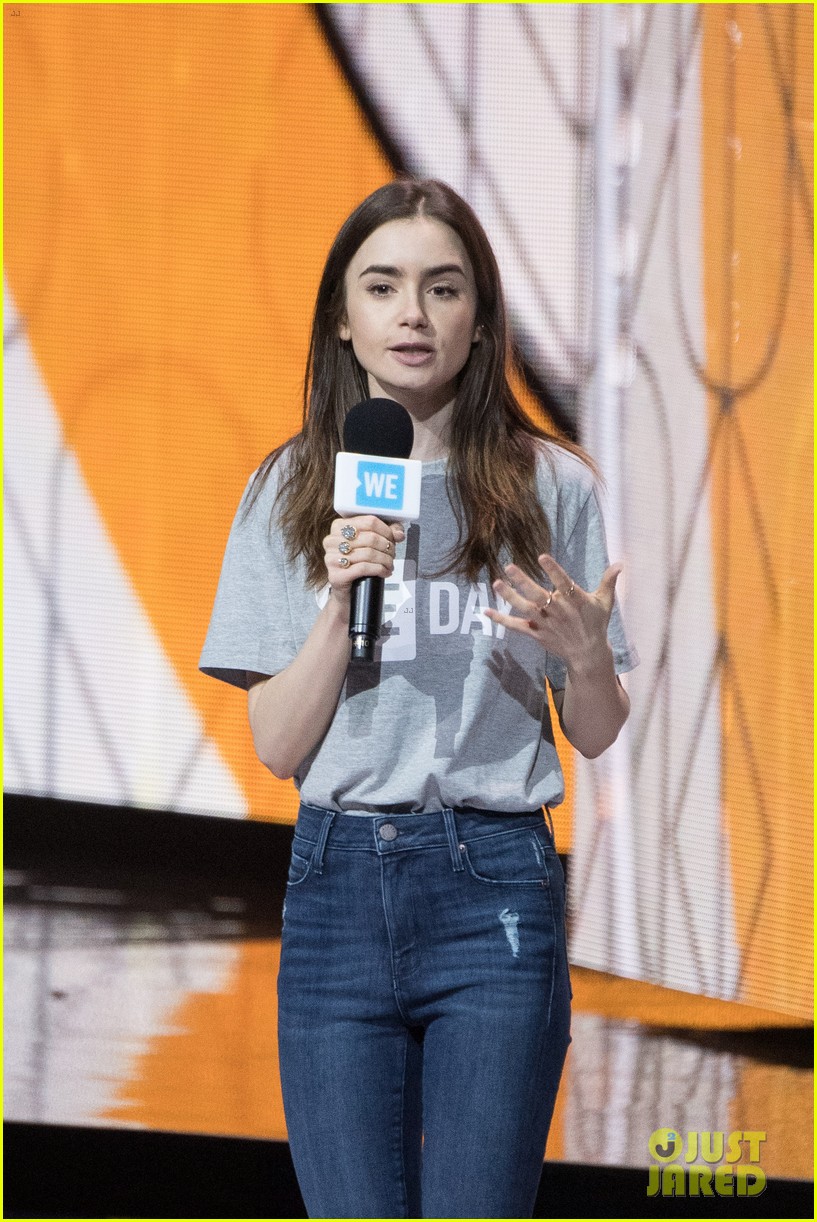 lily collins leads the pack at star studded we day charity concert 154047249