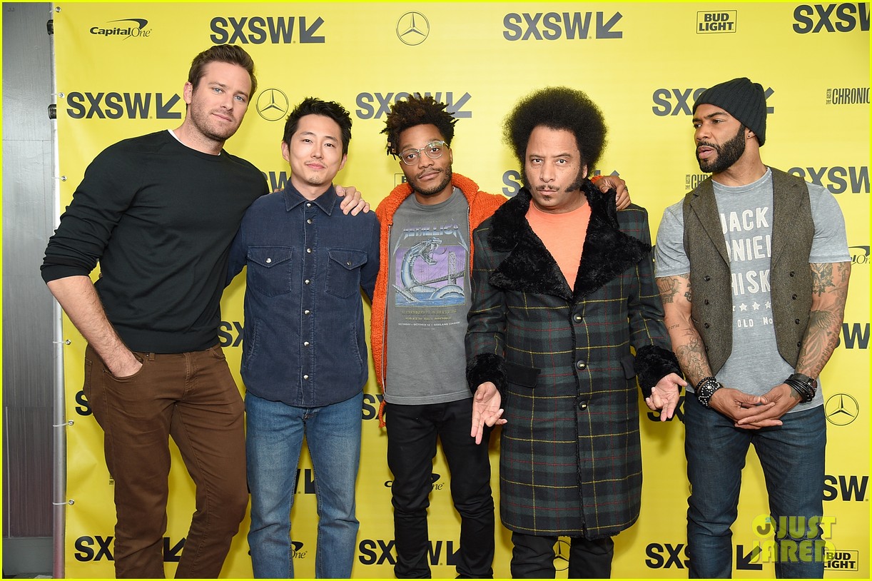 armie hammer steven yeun premiere sorry to bother you at sxsw festival 054049696