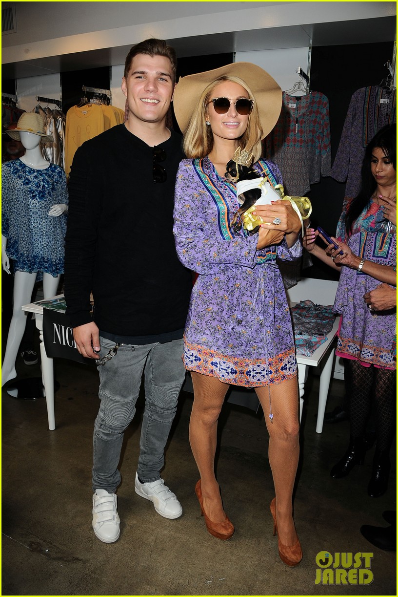 paris hilton chris zylka support nicky hilton at clothing line launch party 10