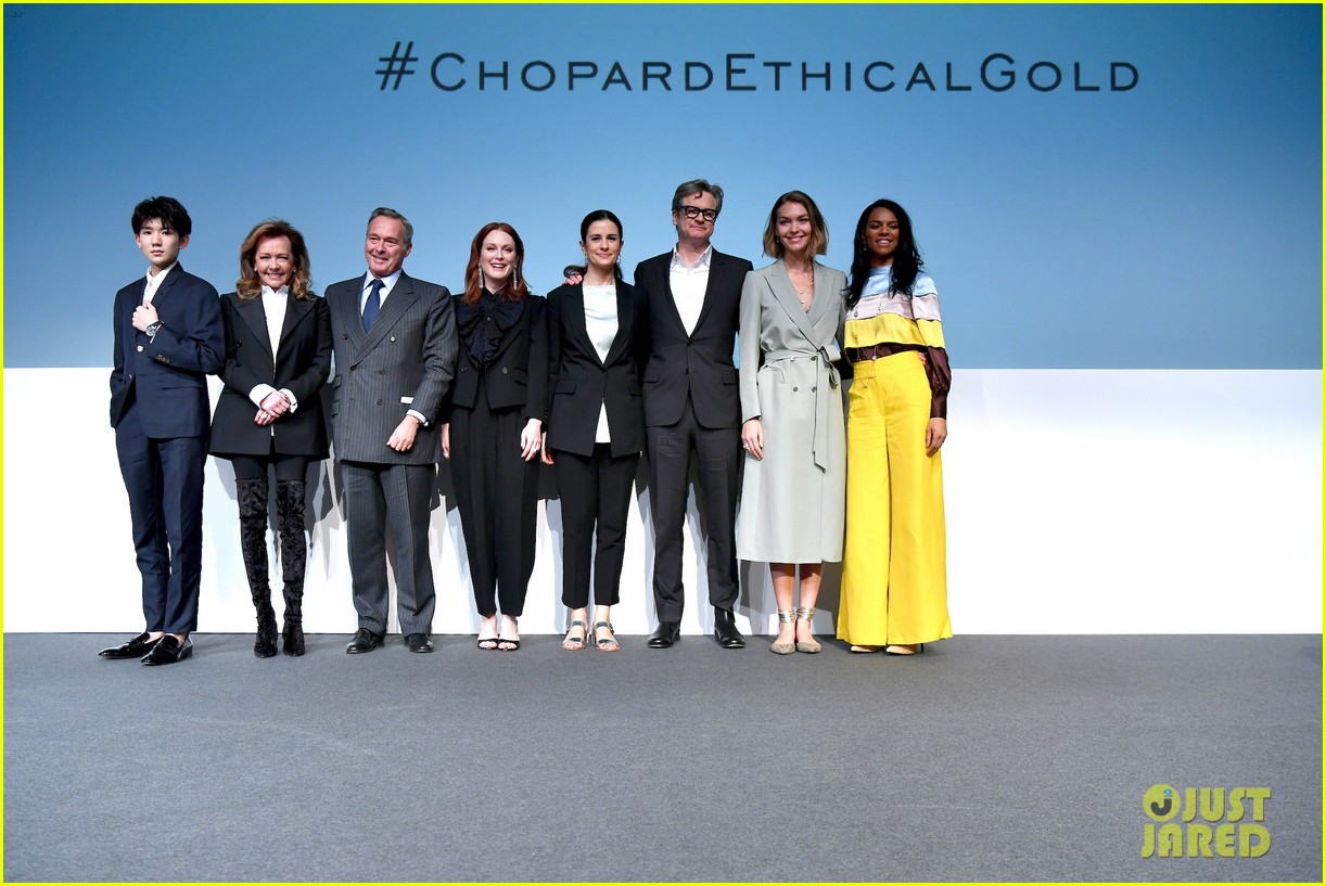 julianne moore colin firth help chopard announce 100 ethical gold pledge at baselworld 01