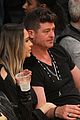robin thicke april love geary lakers game 02