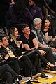 robin thicke april love geary lakers game 09