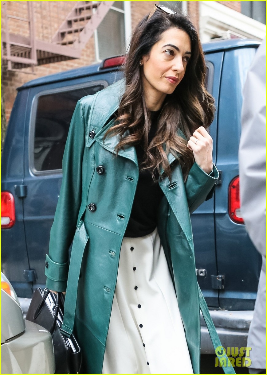 amal clooney returns home from teaching at columbia 07