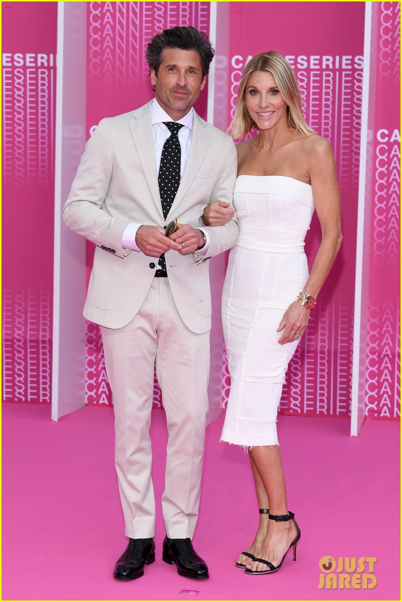 patrick dempsey is joined by wife jillian at truth about harry quebert affair premiere 034061290