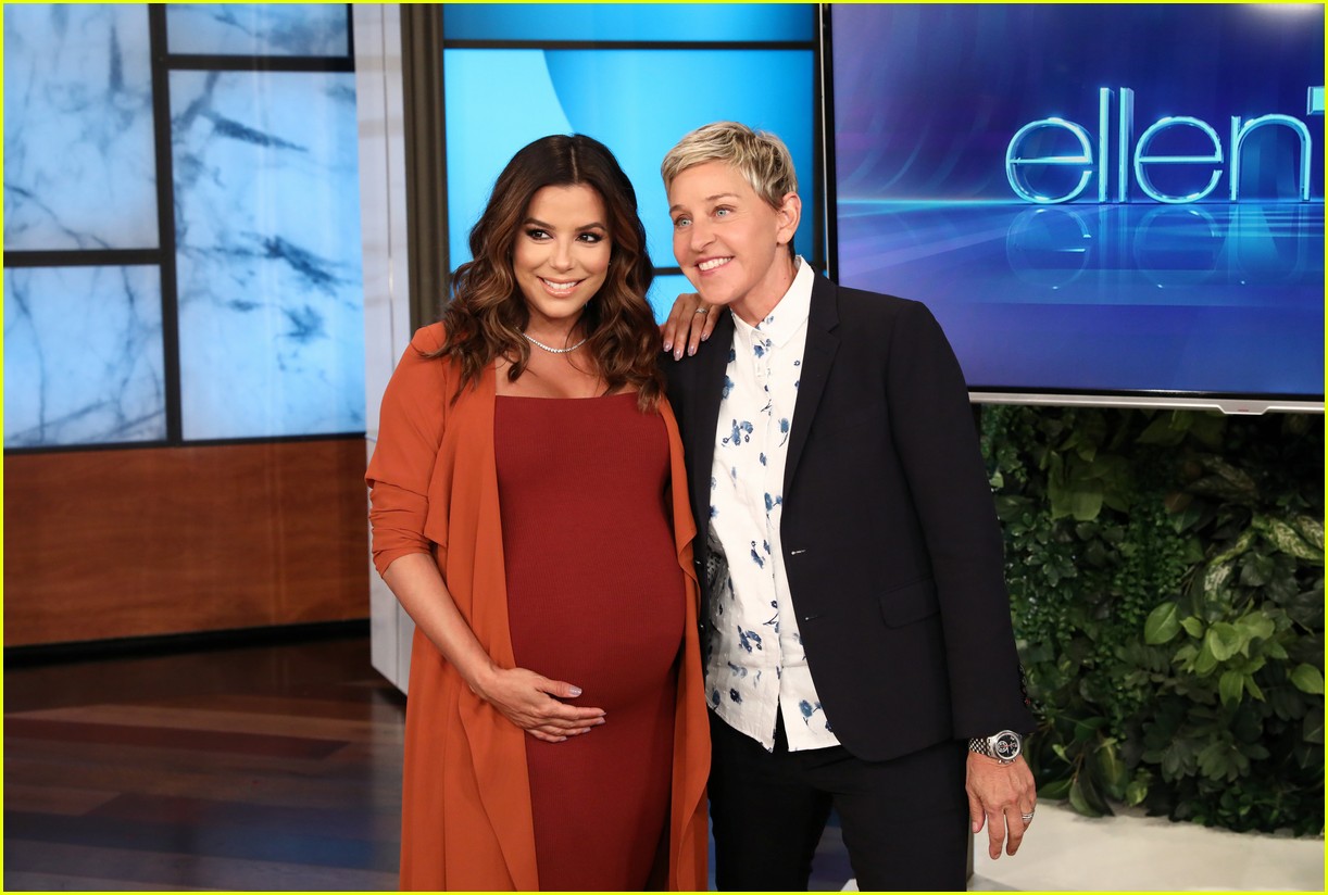 Ellen DeGeneres Helps Eva Longoria Pick Out a Baby Name Watch! Photo