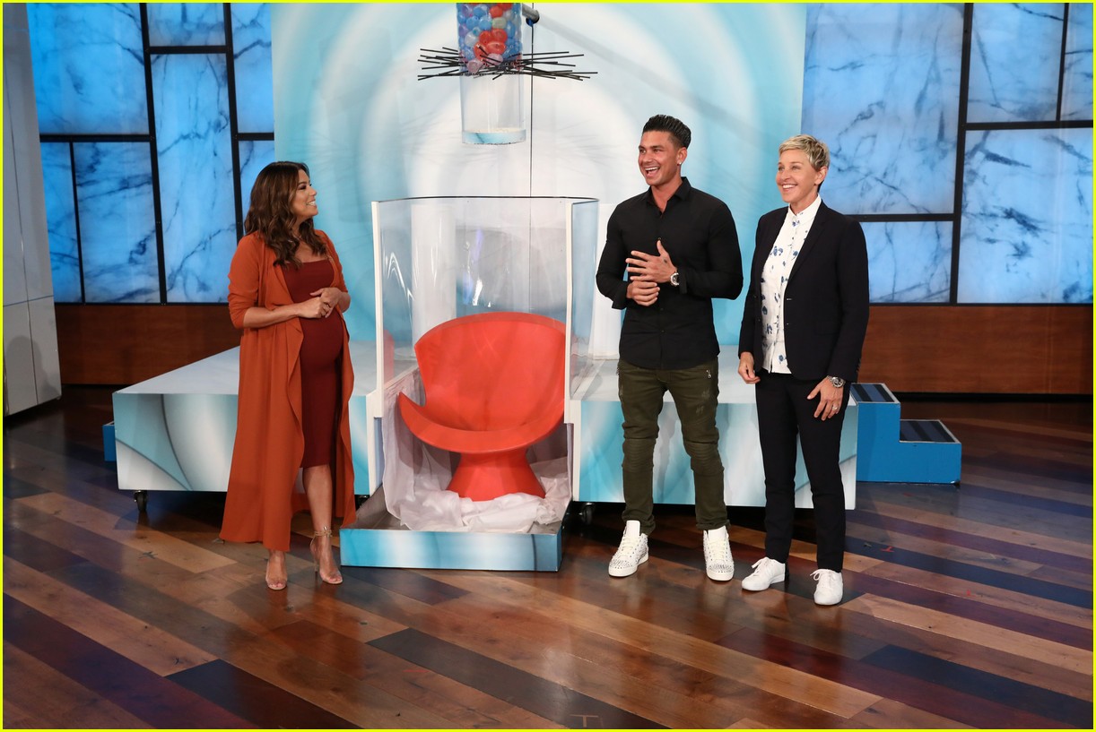 Ellen DeGeneres Helps Eva Longoria Pick Out a Baby Name Watch! Photo