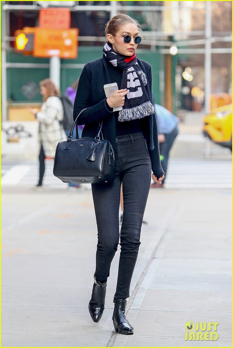 gigi hadid steps out in nyc while bella hadid lands in la 034064044