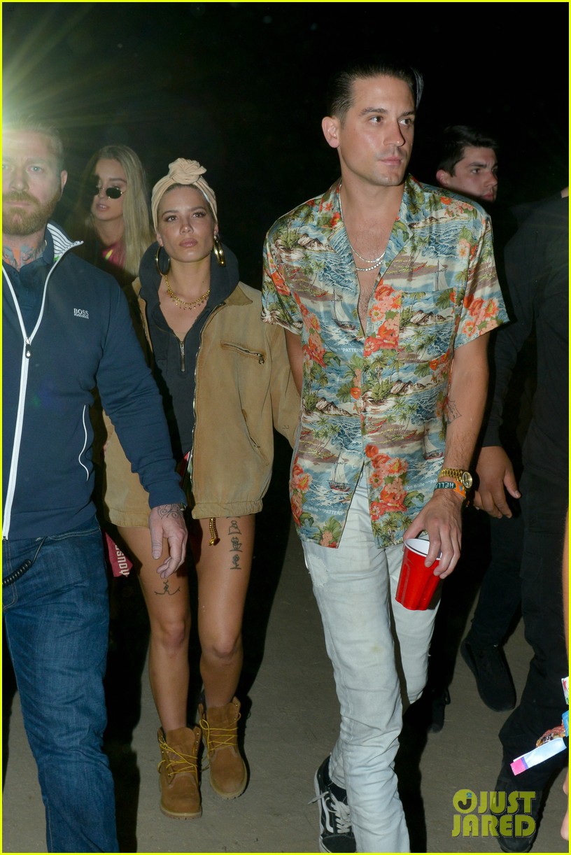 halsey g eazy hold hands partying at coachella 084065127
