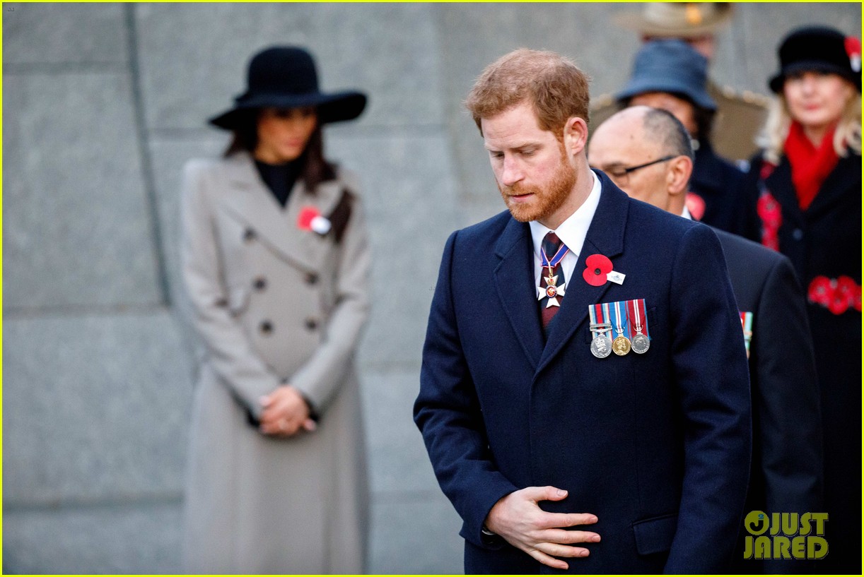 Prince Harry & Meghan Markle Meet Up with Prince William at Anzac Day