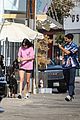 kendall jenner is pretty in pink during coffee run with mystery man 01