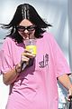 kendall jenner is pretty in pink during coffee run with mystery man 04