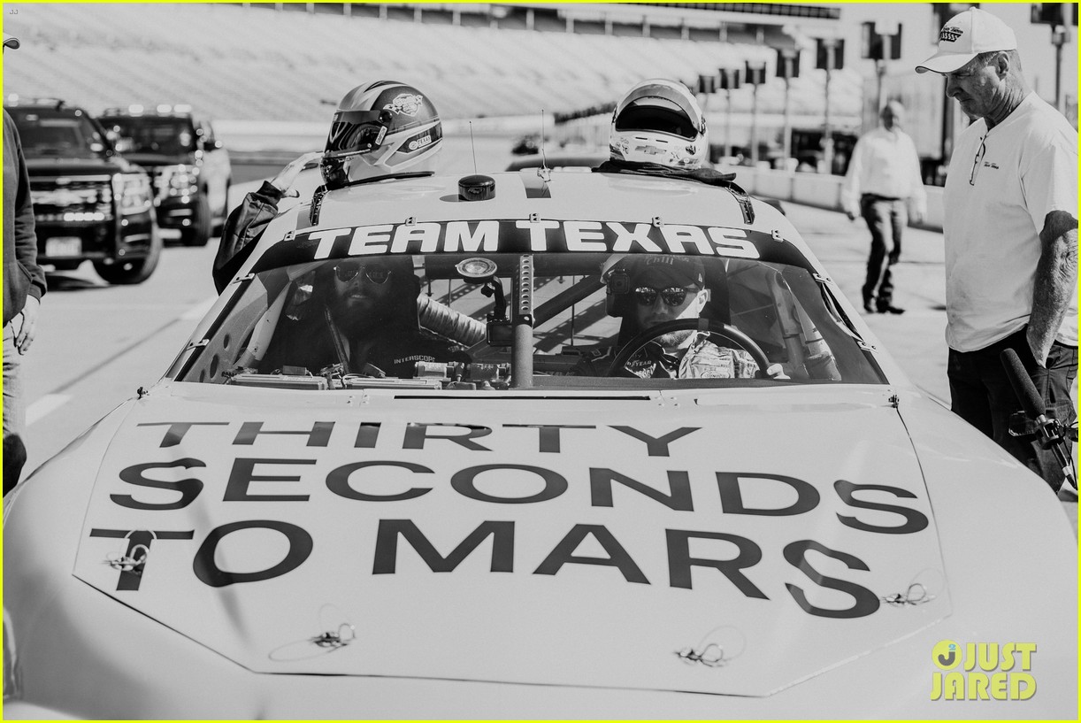 jared leto hits texas motor speedway during cross country mars across america journey 424060343