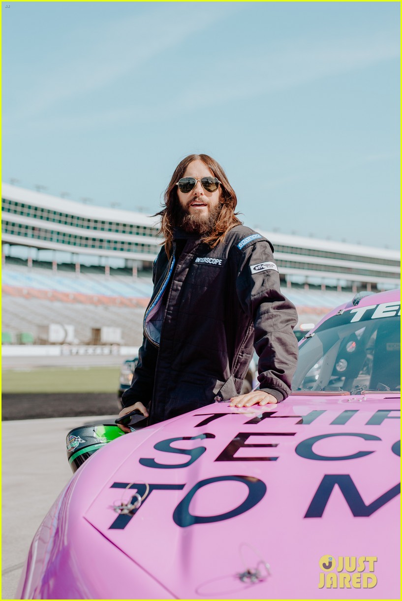 jared leto hits texas motor speedway during cross country mars across america journey 474060348