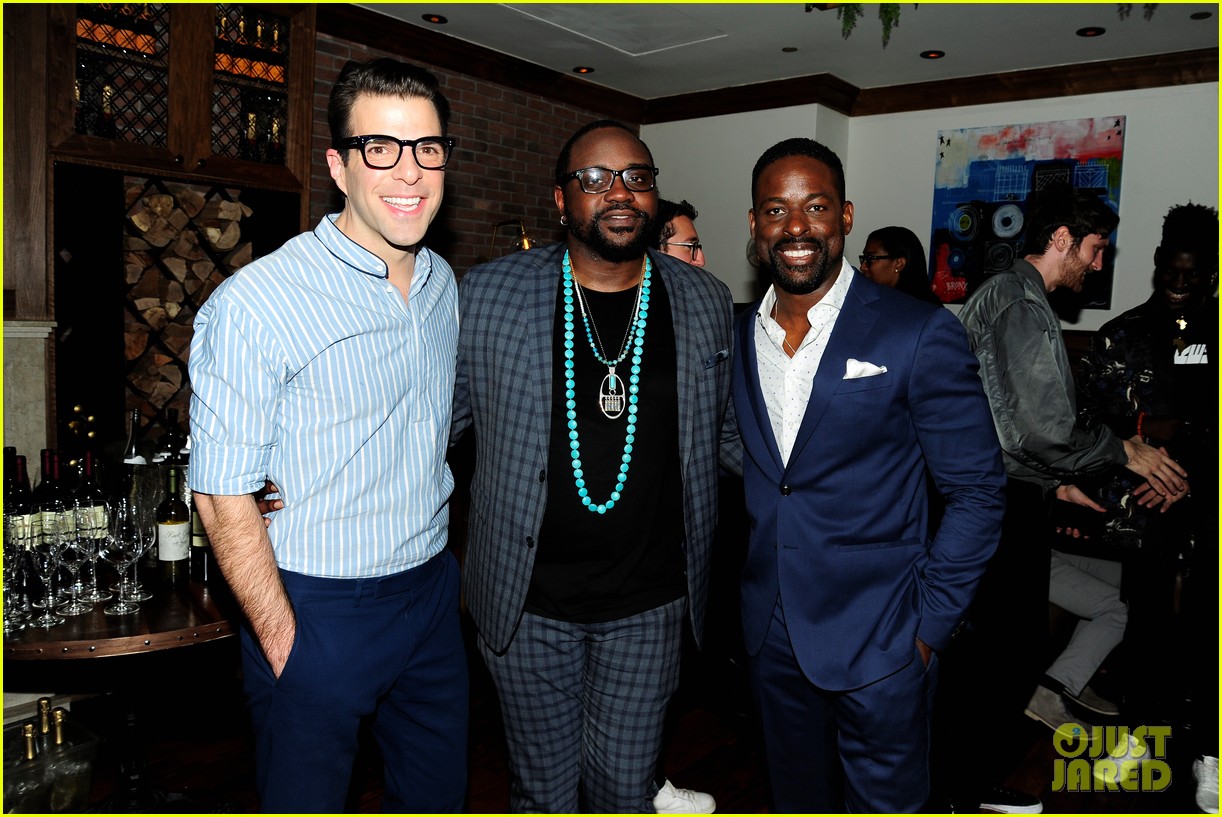 sterling k brown zachary quinto step out for hotel artemis new york premiere 034092744