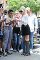 lady gaga greets fans during another day at the studio 12