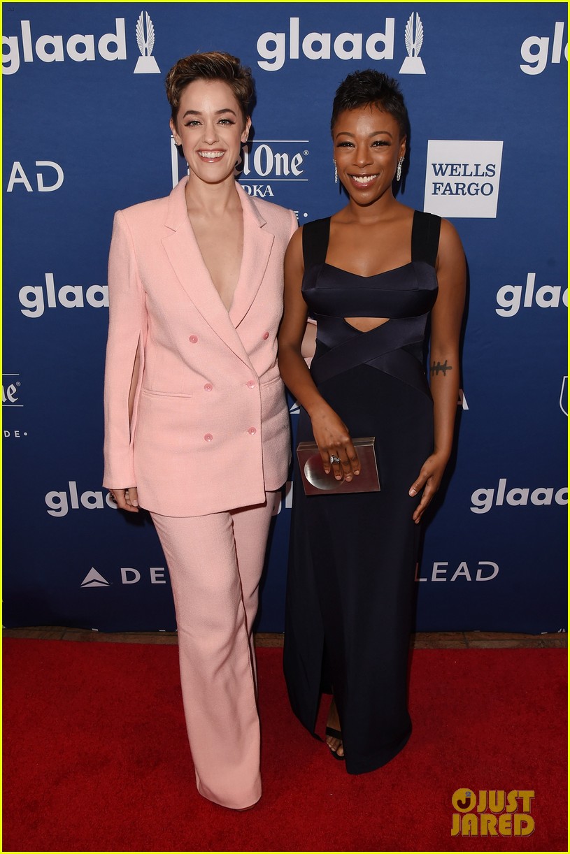 lea michele joins alexis bledel laverne cox at glaad media awards 044077288