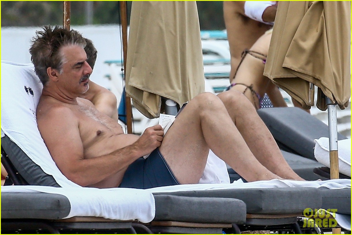 chris noth goes shirtless on the beach during miami vacation 294082930