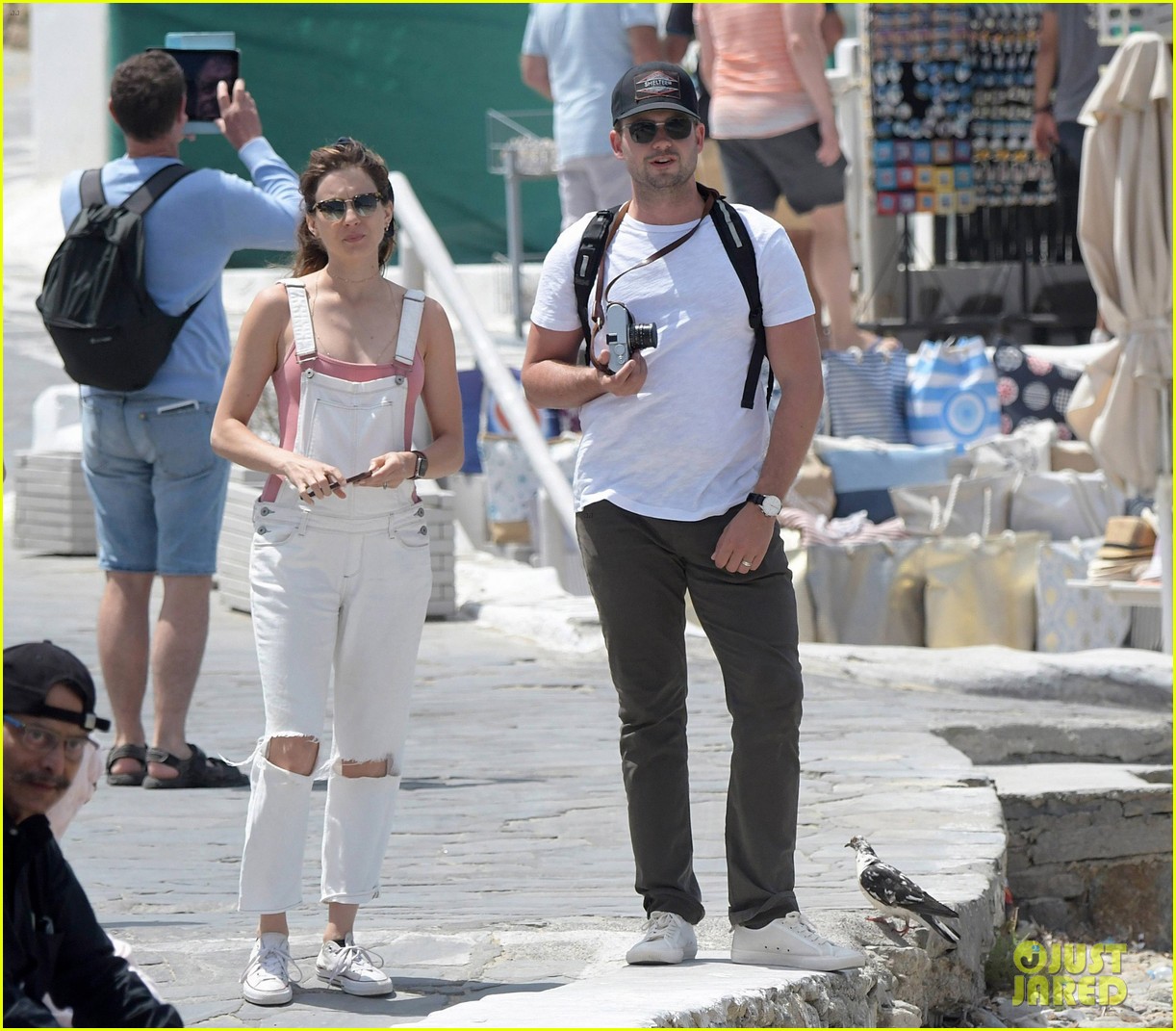Patrick J. Adams & Troian Bellisario Hit the Beach in Mykonos! Photo