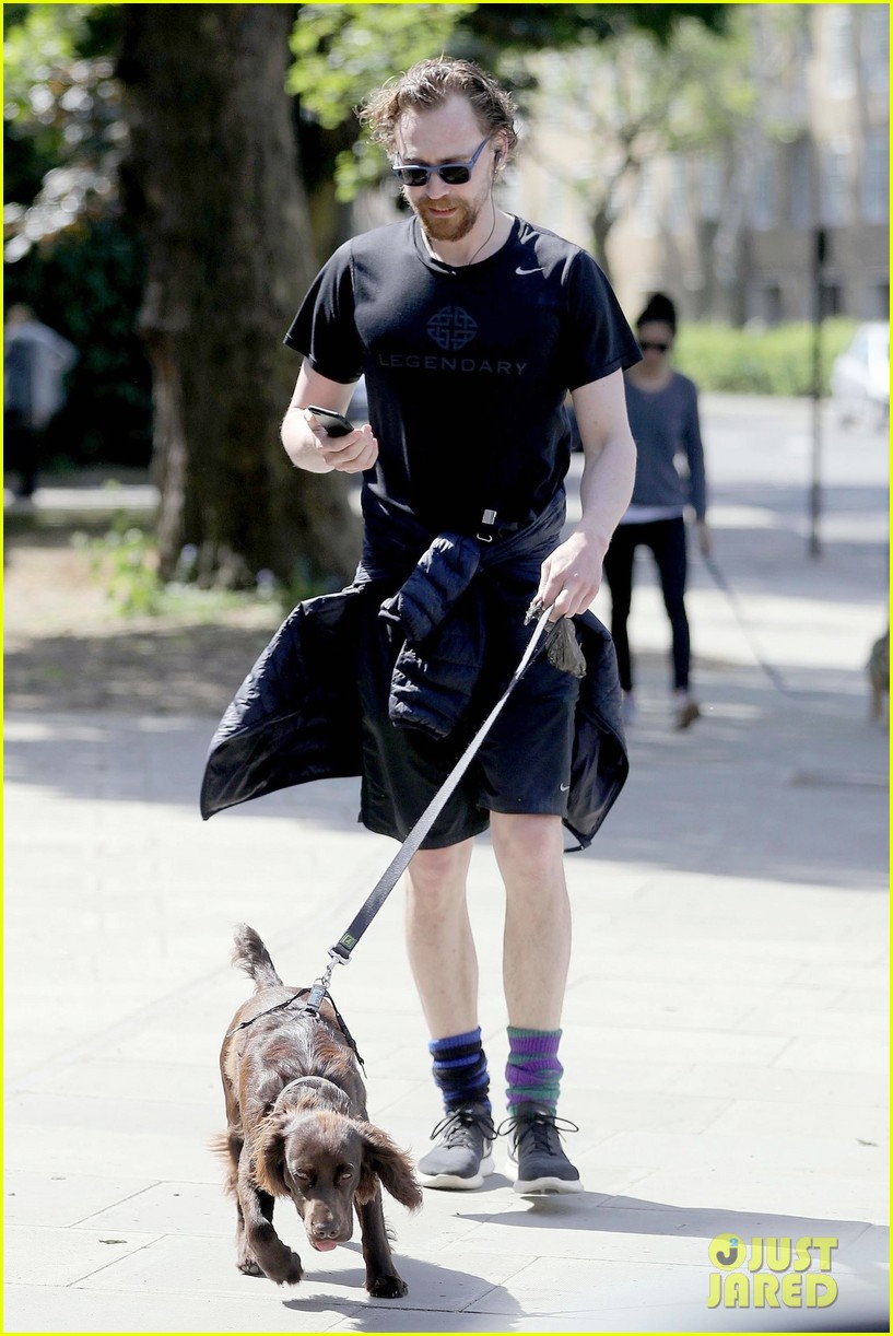 tom hiddleston takes his dog for a walk 044089848