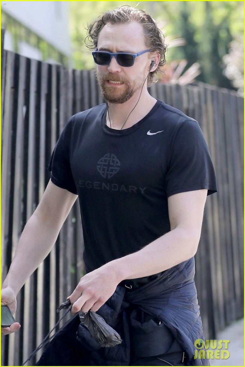 tom hiddleston takes his dog for a walk 054089849