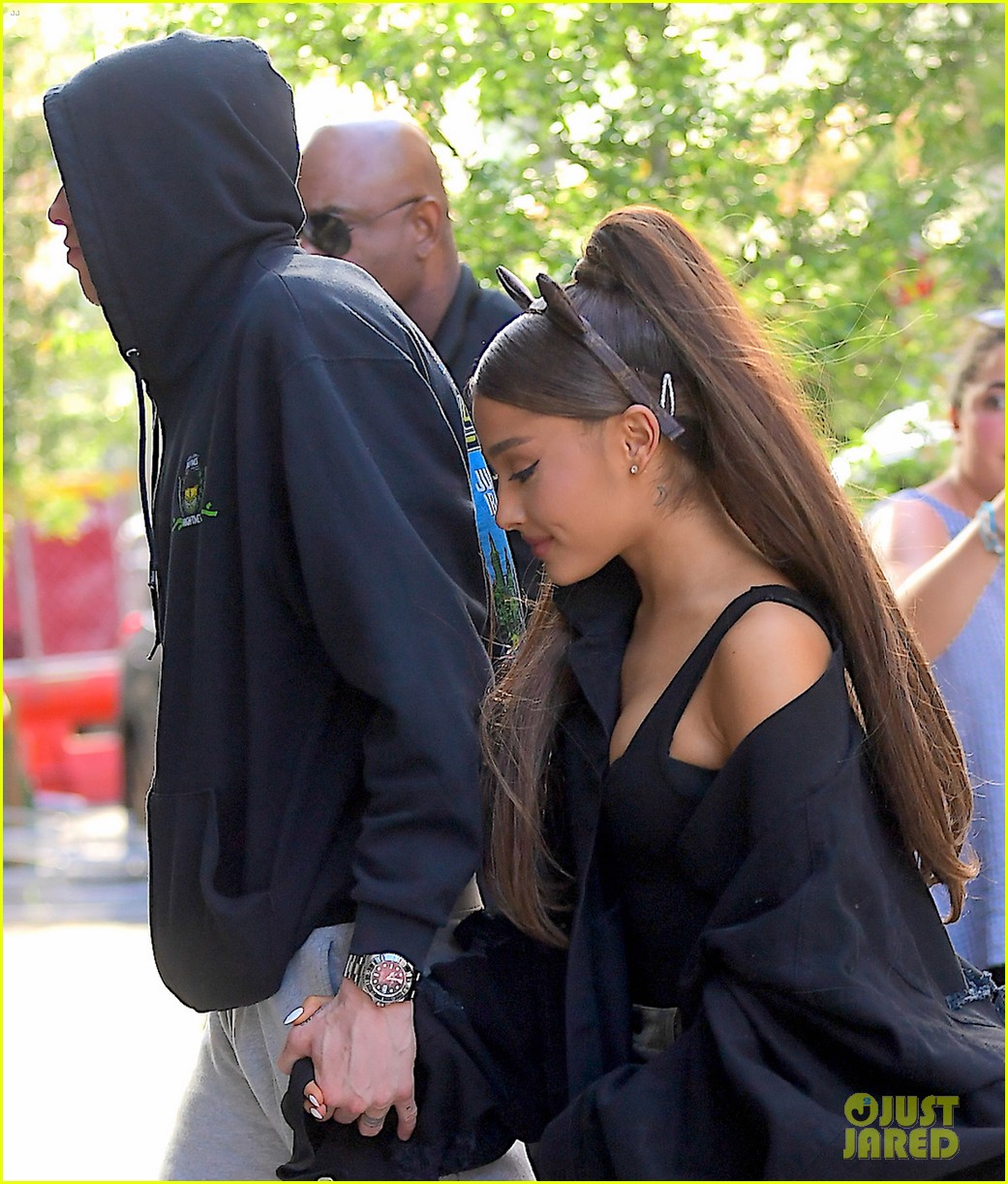 ariana grande sports cat ears while kicking off birthday celebrations with pete davidson 044107367