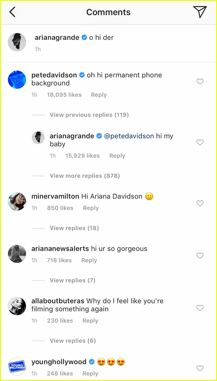 ariana grande pete davidson instagram comments 06