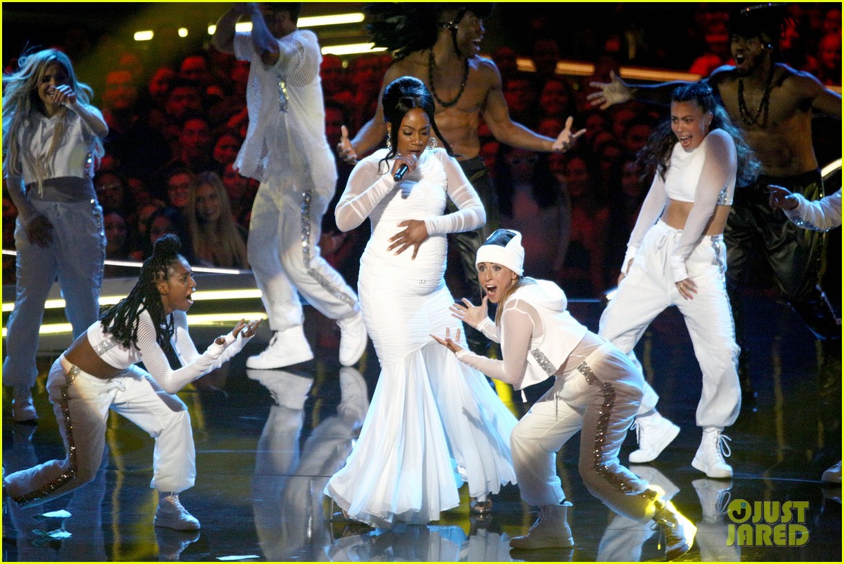 Tiffany Haddish Wears Cardi B's Dress & Gets Pregnant On Stage at MTV