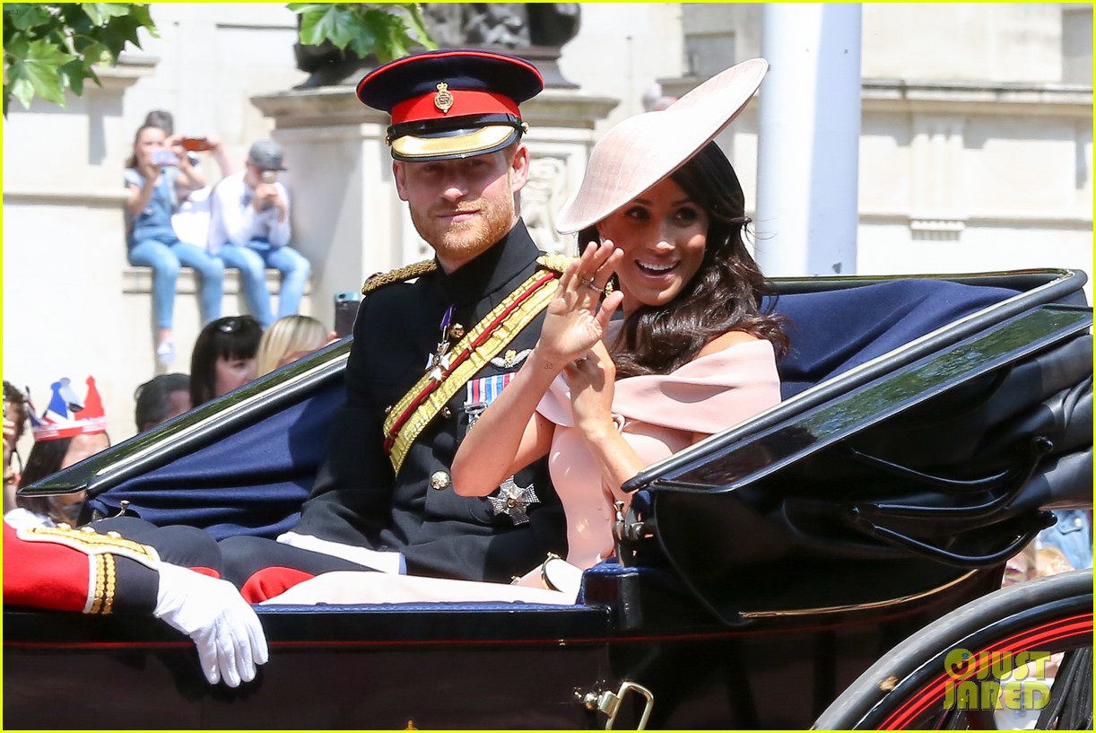 Meghan Markle Makes Trooping the Colour Debut with Husband Prince Harry