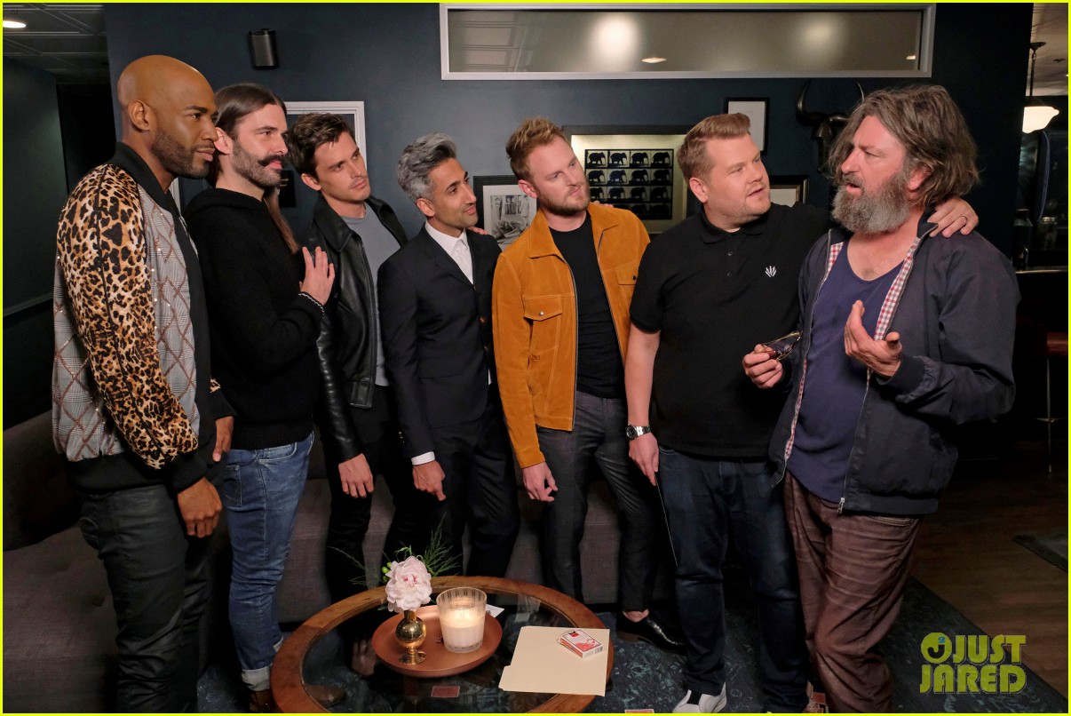 queer eye cast help james corden make over late late show guitarist 034101447