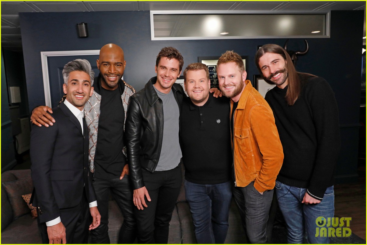 queer eye cast help james corden make over late late show guitarist 074101451